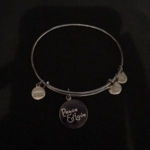 ‘Peace and Love’ Charmed Bangle Bracelet